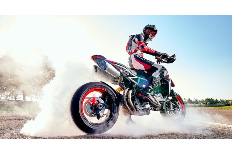 Ducati Hypermotard 950 RVE: motocicleta divertida con pintura de graffiti