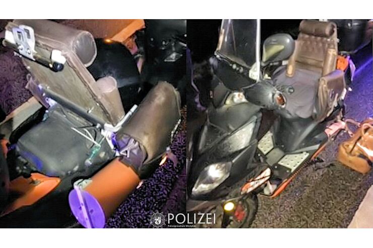 Scooter con butaca como asiento: la policía frena la idiosincrásica reconversión
