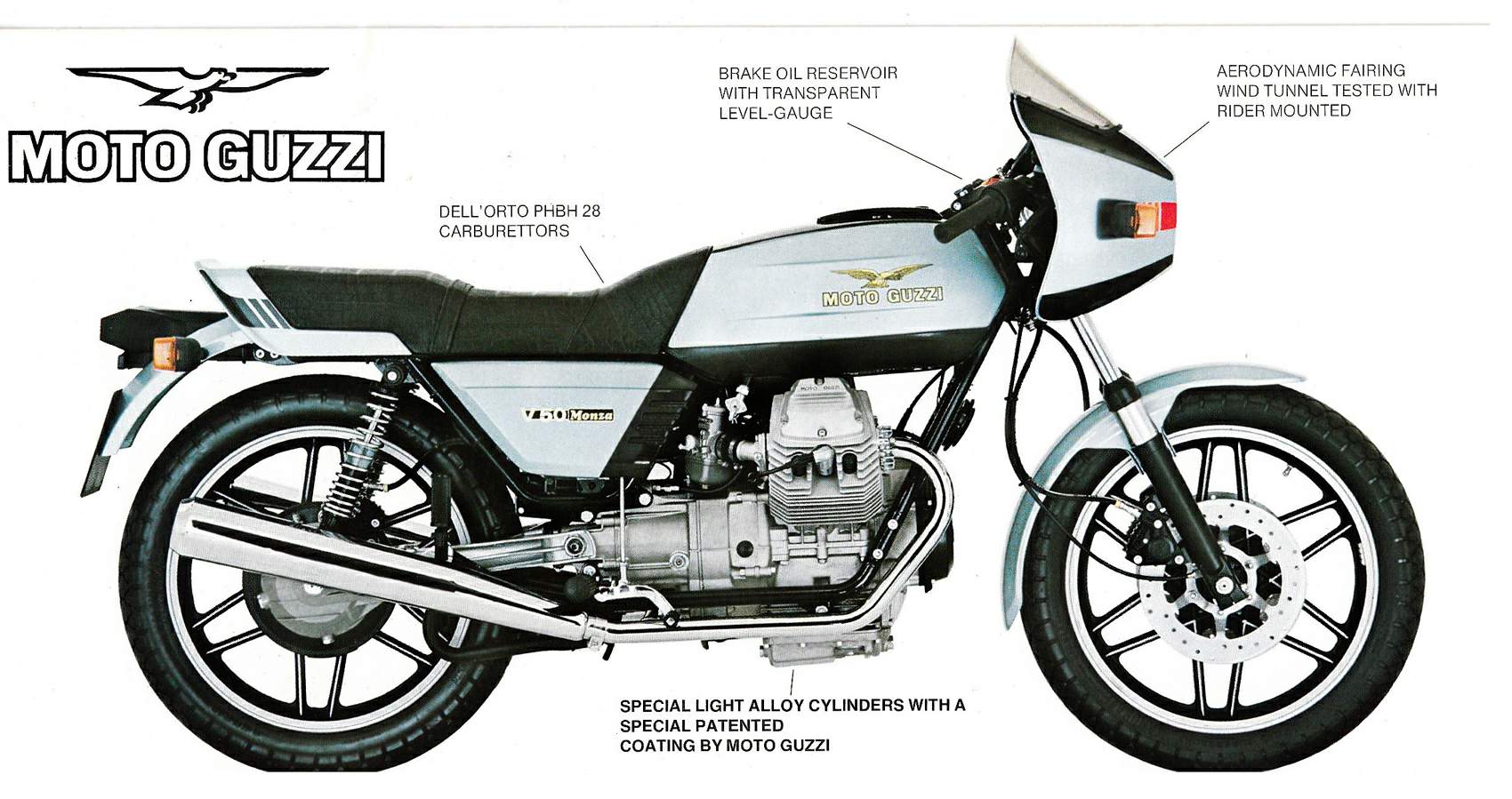 Especificaciones técnicas Moto Guzzi V 50 Monza