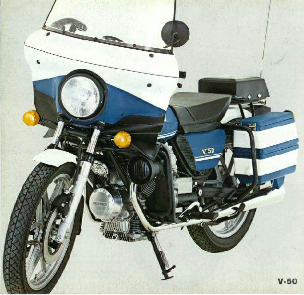 Especificaciones técnicas Moto Guzzi V 50 Police