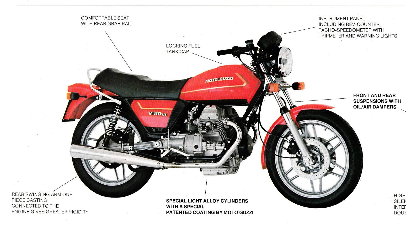 Especificaciones técnicas Moto Guzzi V 50III