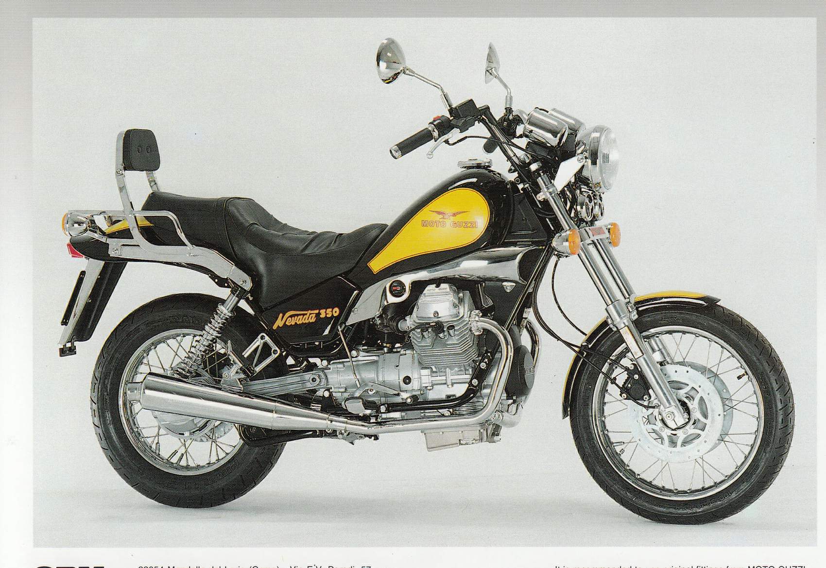 Especificaciones técnicas Moto Guzzi Nevada 350