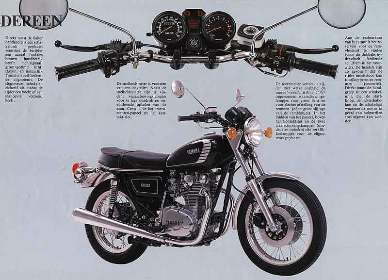 Especificaciones técnicas de la Yamaha XS 650F