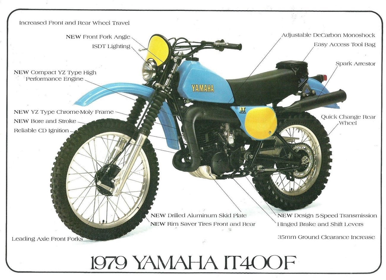 Especificaciones técnicas de la Yamaha IT 400