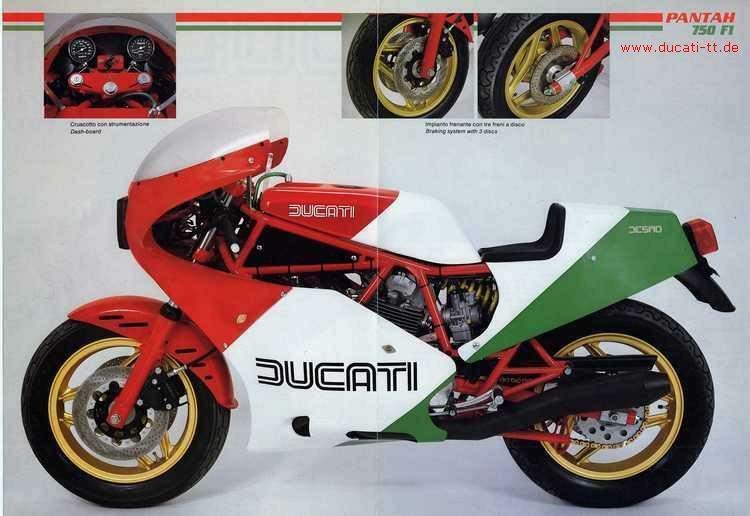Ducati 750 F1 Pantah Desmo (1985) especificaciones técnicas