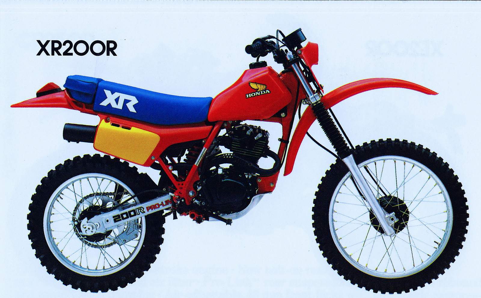 Honda XR 200R (1983) especificaciones técnicas