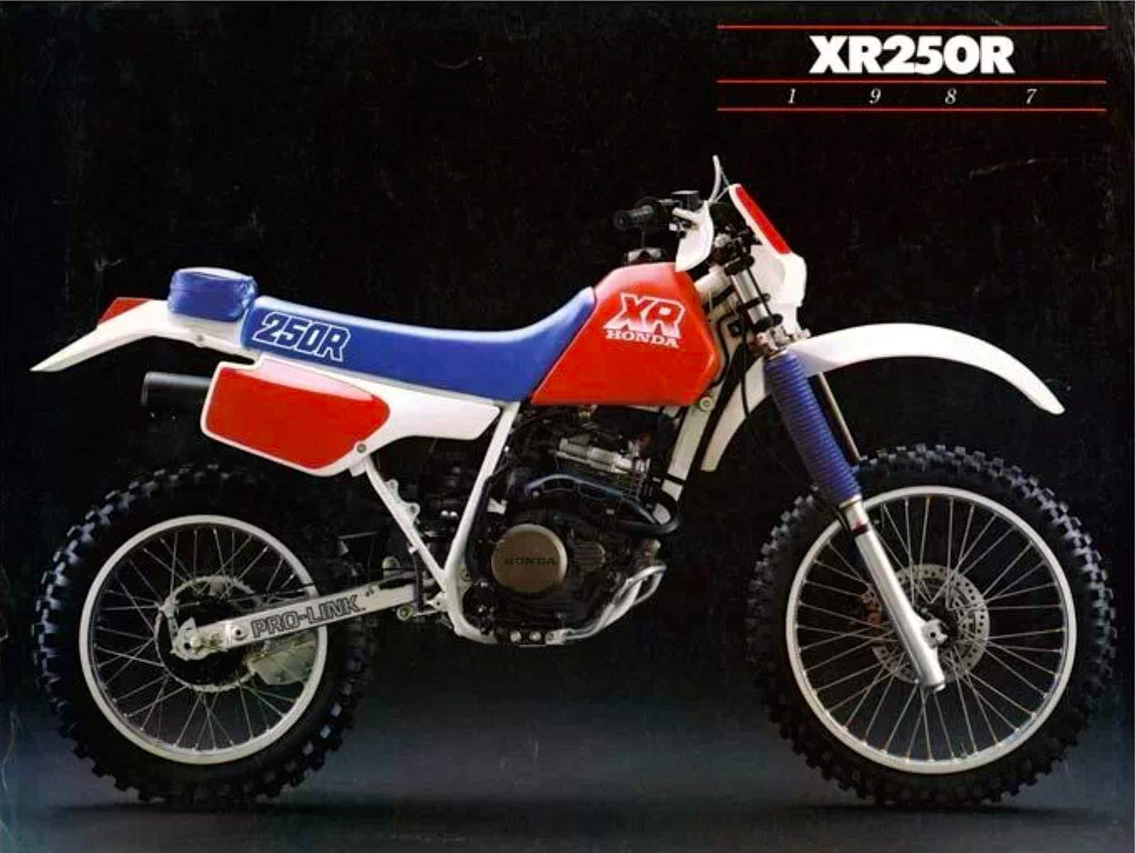 Honda XR 250RJ (1987) especificaciones técnicas