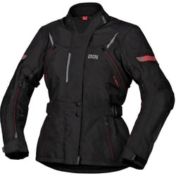 IXS Liz-ST, chaqueta textil impermeable mujer - negro/rojo - XS